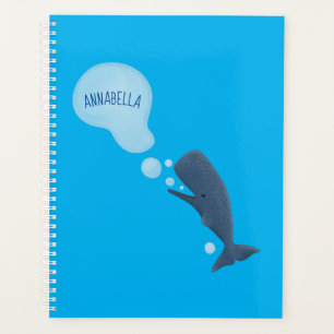 Jolie baleine à sperme soufflant bulles dessin