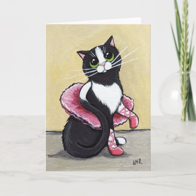 Jolie Ballerina - Carte d'art pour chat (Devant)