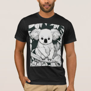 Jolie Bébé Koala Coloring Page T-Shirt - Bella+Can