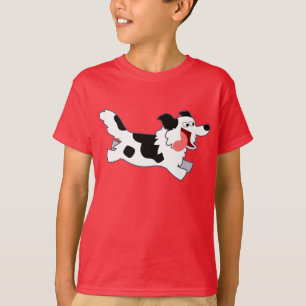 Jolie bordure de dessin Collie T-shirt pour enfant