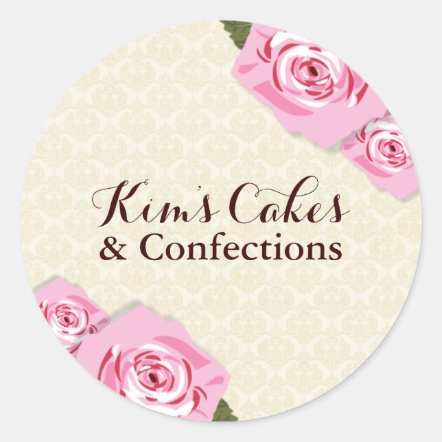 Jolie Boulangerie Stickers Rose (Devant)