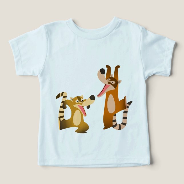 Jolie Caricature Coatimundis T-shirt bébé (Design Recto)