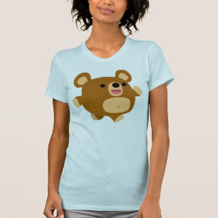 Jolie caricature Joueuse T-shirt femme ours