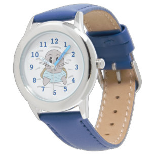 Jolie caricature phoque enfant montre débutante