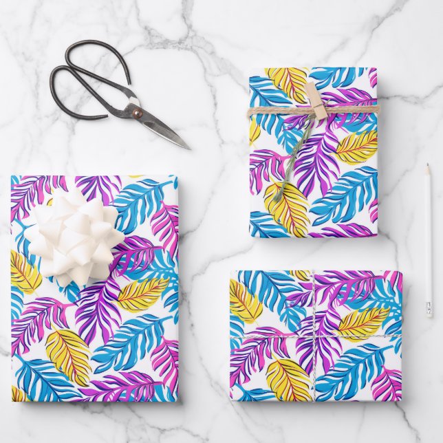 Jolie carrelée motif de feuille tropicale (Recto)