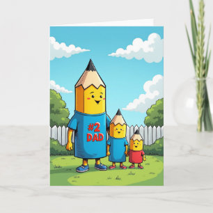 Jolie carte au crayon pour la fête des pères