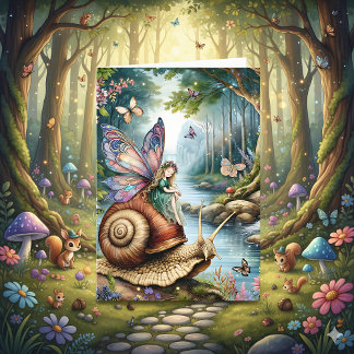 Jolie carte d'anniversaire de terre fée avec color