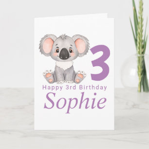 jolie carte d'anniversaire fille koala