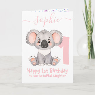 jolie carte d'anniversaire fille koala
