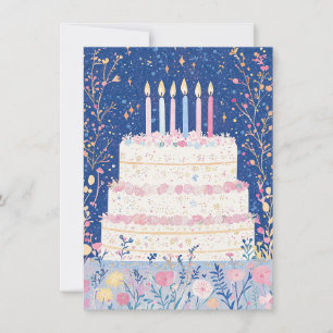 Jolie carte d'anniversaire florale