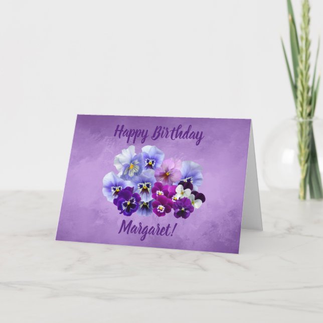 Jolie carte d'anniversaire personnalisée (Devant)