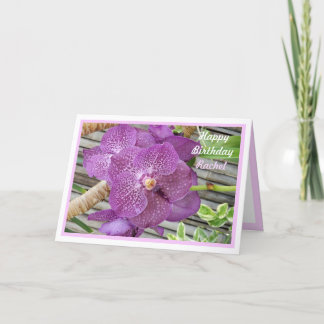 Jolie carte d'anniversaire personnalisée Fleurs