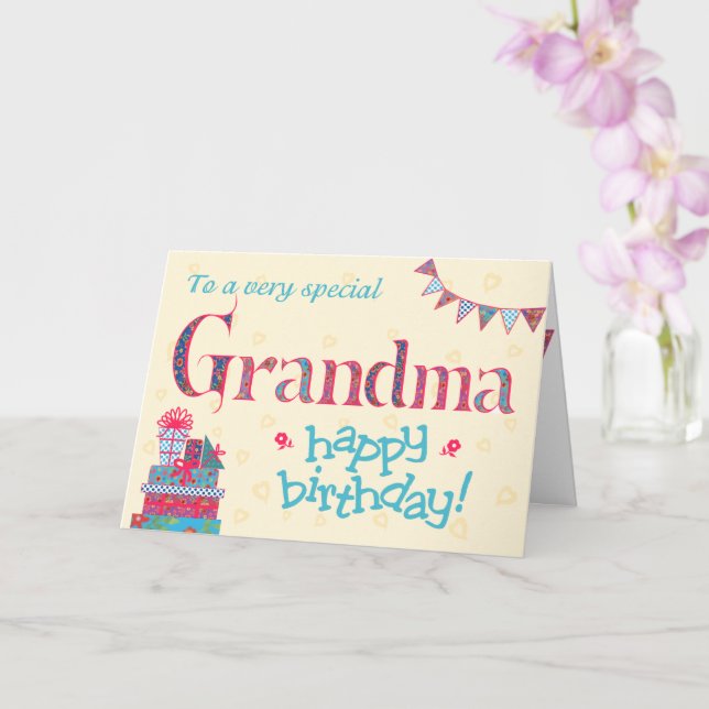 Jolie carte d'anniversaire pour grand-mère, Bund,  (Orchidée)