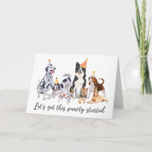 Jolie carte d'anniversaire pour la fête des chiens