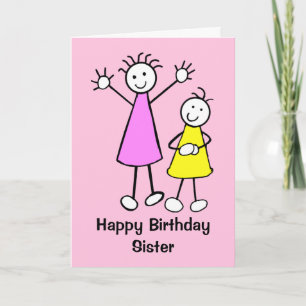 Jolie carte d'anniversaire pour les filles mignonn