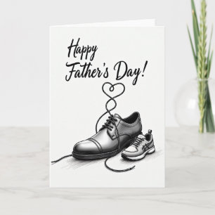 Jolie carte de chaussure pour la fête des pères
