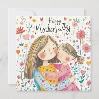 Jolie carte de fête des mères