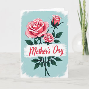 Jolie Carte de Fête des Mères avec des Roses