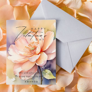 Jolie carte de la Saint-Valentin aux roses moderne