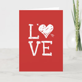 Jolie carte de la Saint-Valentin avec cœur rouge a