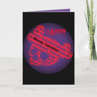 Jolie carte de la Saint-Valentin crâne rouge
