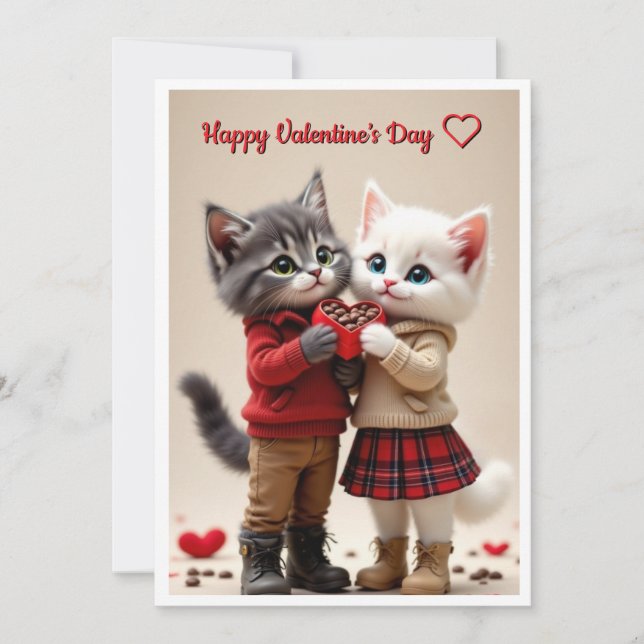 Jolie carte de la Saint-Valentin – Tom & Luna (Devant)