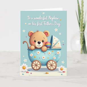 Jolie carte de landau pour papa pour la fête des p