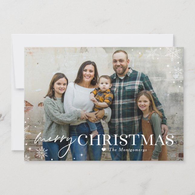 Jolie carte de Noël avec gelée blanche (Devant)