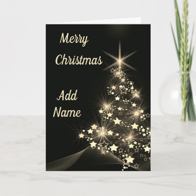 Jolie carte de Noël d'arbre personnalisée (Devant)