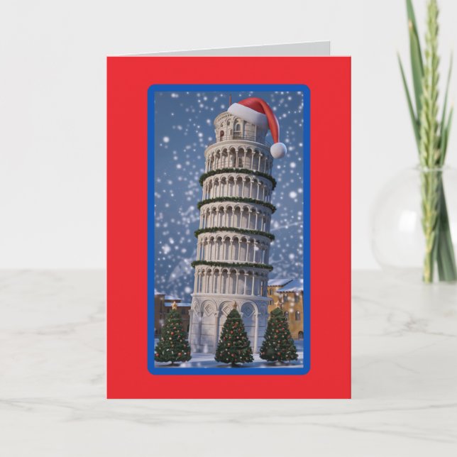 Jolie carte de Noël de Pise pour les fêtes de Noël (Devant)