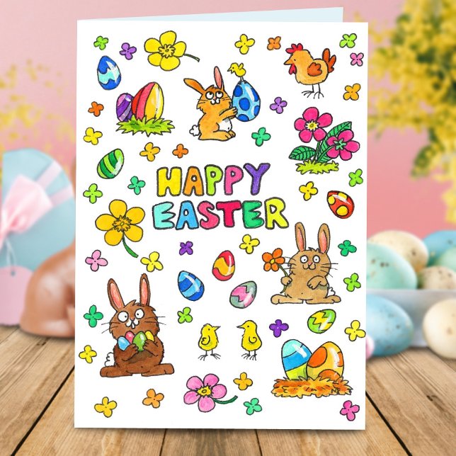 Jolie carte de Pâques joyeuse  (Créateur téléchargé)
