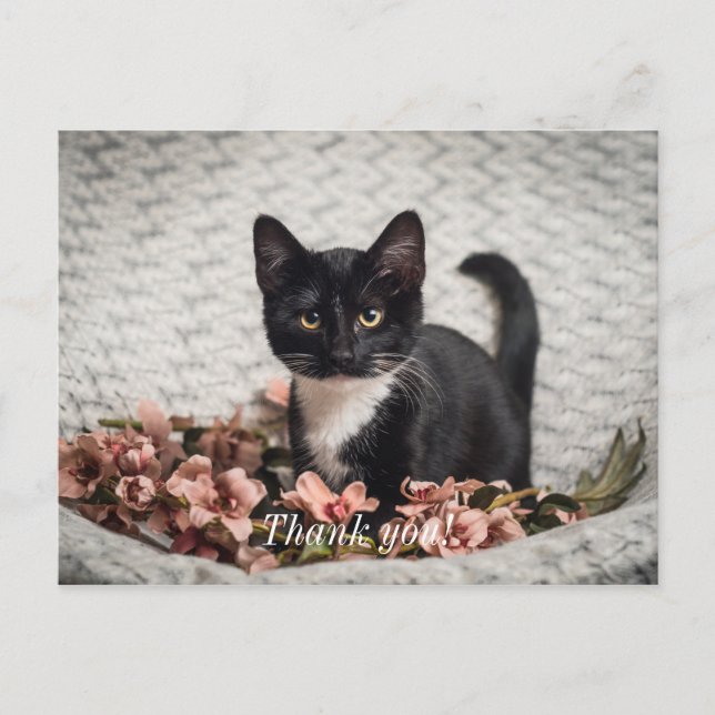 Jolie carte de remerciement Bella Rose (Devant)