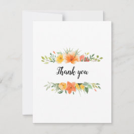 Jolie carte de remerciement florale ou carte vierg