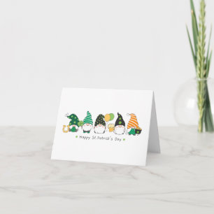 Jolie carte de Saint-Patrick pliée avec lutin