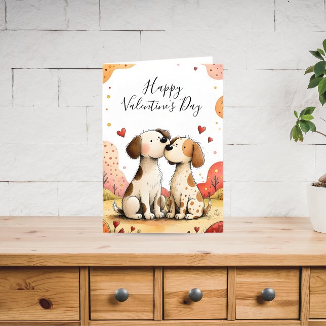 Jolie carte de Saint-Valentin pour chien (Créateur téléchargé)