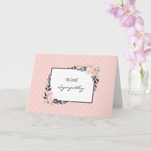 Jolie carte de Sympathie Florale Peach