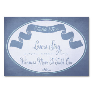 Jolie carte de table Bunco Ruban #2