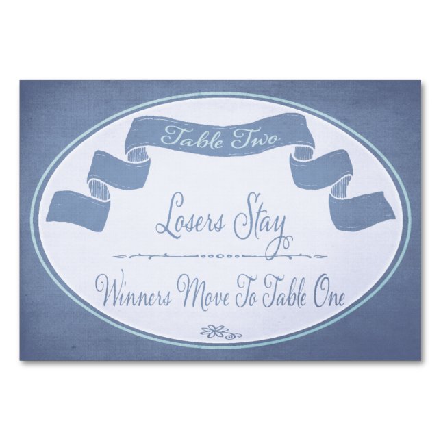 Jolie carte de table Bunco Ruban #2 (Devant)