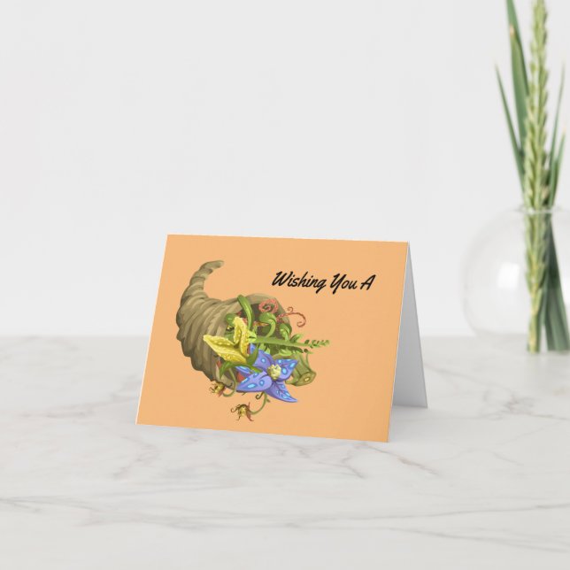 Jolie carte de vacances Cornucopia (Devant)