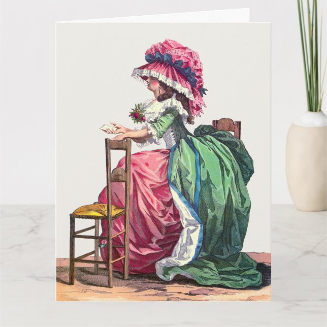 Jolie carte de voeux d'amitié de mode française (Devant)