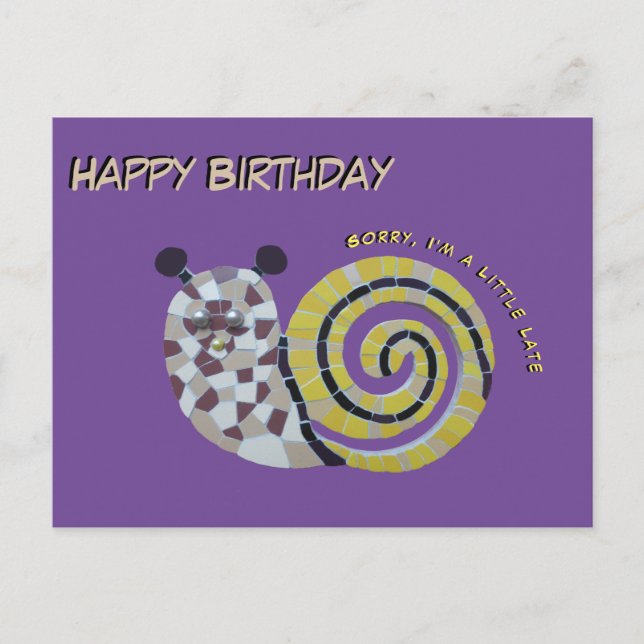 Jolie carte de vœux d'anniversaire personnalisée a (Devant)