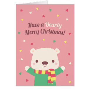 Jolie carte de vœux de Noël avec un ours