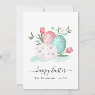 Jolie carte de vœux de Pâques joyeuse