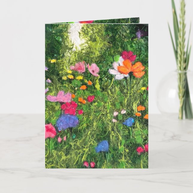 Jolie carte de voeux Fleur sauvage Meadow (Devant)