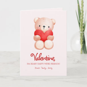 Jolie carte de vœux pour la Saint-Valentin avec un