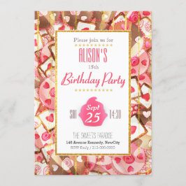 Jolie carte d'invitation de Fête Anniversaire