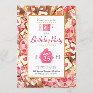 Jolie carte d'invitation de Fête Anniversaire Einladung