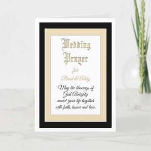 Jolie carte personnalisée de prière Mariage