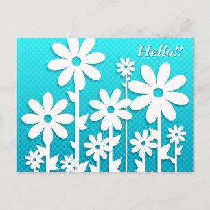 Jolie carte postale abstraite de marguerites