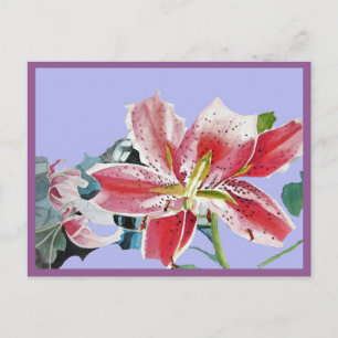 Jolie carte postale d'anniversaire en aquarelle li